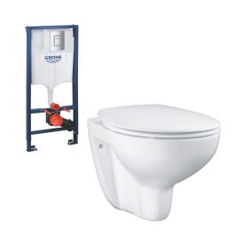 Набор GROHE Bau 4-в-1: подвесной безободковый унитаз с сиденьем с ...