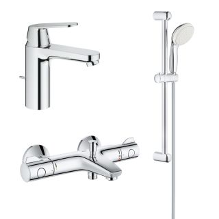 Промо-комплект GROHE Grohtherm: готовое решение для ванны с термостатом, хром (123576)