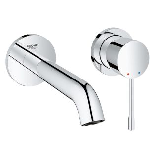 Внешняя часть смесителя для раковины GROHE Essence+ на 2 отверстия (вынос 183 мм), хром (19408001)