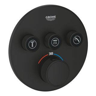 Термостат для ванны/душа GROHE Grohtherm SmartControl, комплект верхней монтажной части, фантомный чёрный (29508KF0)