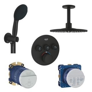 Промо-набор Grohtherm SmartControl: готовый комплект для душа, встроенный, черный (221KF0)