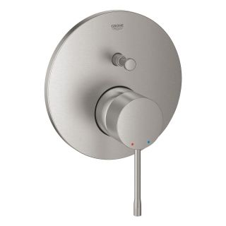 Смеситель однорычажный для ванны GROHE Essence, круглая розетка, суперсталь (24058DC1)