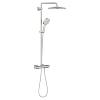 Душевая система с термостатом GROHE Rainshower SmartActive 310, для настенного монтажа, суперсталь (26836DC0)