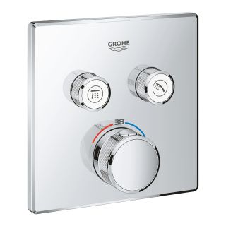 Внешняя часть термостатического смесителя GROHE Grohtherm SmartControl на 2 выхода, хром (29124000)