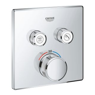 Внешняя часть термостатического смесителя GROHE Grohtherm SmartControl на 2 выхода, хром (29124000)