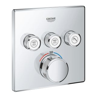 Внешняя часть термостатического смесителя GROHE Grohtherm SmartControl на 3 выхода, хром (29126000)