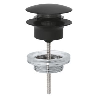 Сливной нажимной гарнитур GROHE, фантомный чёрный (29510KF0)