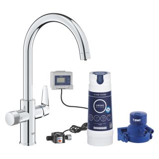 Смеситель для кухни GROHE Blue Pure BauCurve с фильтром S-Size, хром (30581000)