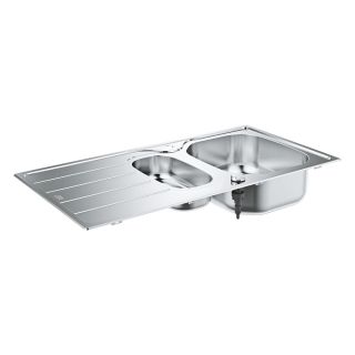 Мойка GROHE K200 с корзинчатым вентилем, нержавеющая сталь (31564SD1)