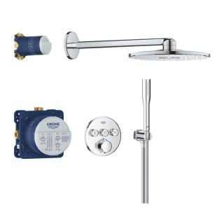 Набор для душа GROHE Precision SmartControl: термостат на 3 выхода, SmartBox, верхний душ, подключение для шланга, шланг, хром (34874000)