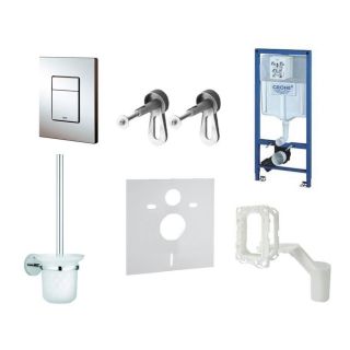 Cистема инсталляции GROHE Rapid SL с панелью смыва Skate Cosmo, GROHE Fresh и туалетным ершиком (39000000)