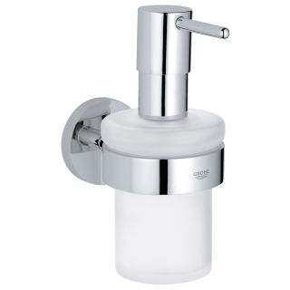 Дозатор жидкого мыла GROHE Essentials с держателем, хром (40448001)