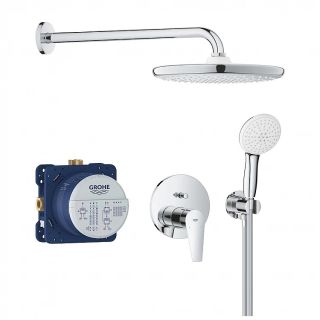 Набор для душа GROHE BauEdge: смеситель, SmartBox, верхний душ, шланг, ручной душ, хром (25290000)