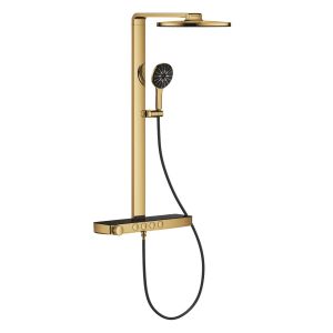 Душевая система с термостатом для настенного монтажа GROHE Rainshower Aqua Pure, холодный рассвет глянец (101680GL00)