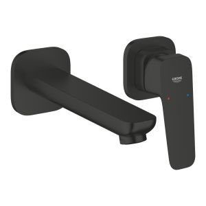 Смеситель для раковины GROHE Cubeo 1/2″ на два отверстия, M-Size, матовый черный (1017882430)