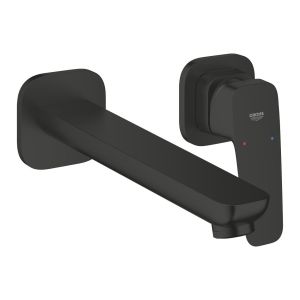 Смеситель для раковины GROHE Cubeo1/2″ на два отверстия L-Size, матовый черный (1017892430)