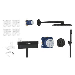 Душевая система для скрытого монтажа GROHE SmartControl Purefoam, фантомный чёрный (105812KF00)