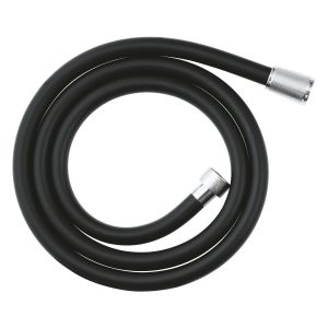 Душевой шланг GROHE Silverflex TwistStop 1500 мм, черный/хром (107061KI00)
