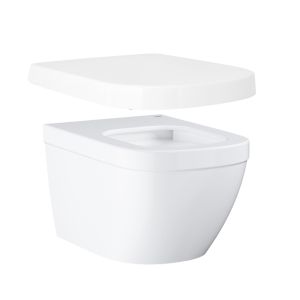 Комплект GROHE Euro Ceramic, подвесной унитаз с сиденьем, альпин-белый (121213)