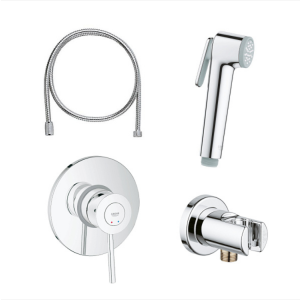Набор для гигиенического душа GROHE BauClassic, хром (129186)