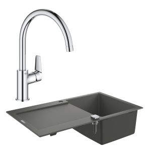 Промо-набор GROHE для кухни: композитная мойка K500 и смеситель BauEdge для мойки (130644)
