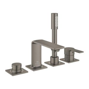 Смеситель однорычажный GROHE Allure для ванны на 4 отверстия, темный графит, матовый (19316AL1)