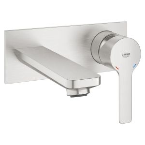 Внешняя часть смесителя для раковины GROHE Lineare New на 2 отверстия, вынос 149 мм, суперсталь (19409DC1)