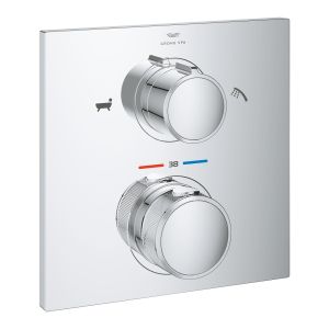 Термостат скрытого монтажа для ванны GROHE Allure, с переключателем на 2 положения, ручной душ/ванна, хром (19446002)