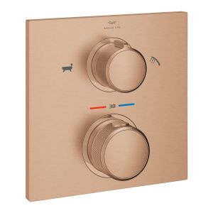 Термостат скрытого монтажа GROHE Allure для ванны с переключателем на 2 положения ручной душ/ванна, теплый закат, матовый (19446DL2)