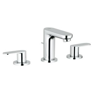 Смеситель для раковины GROHE Eurosmart Cosmopolitan на 3 отверстия с донным клапаном, хром (20187000)