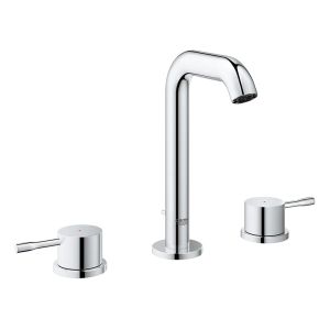 Смеситель для раковины GROHE Essence+ на 3 отверстия с донным клапаном, хром (20296001)