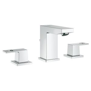 Смеситель для раковины GROHE Eurocube на 3 отверстия с донным клапаном, хром (20351000)