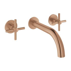 Смеситель для раковины GROHE Atrio на три отверстия M-Size, теплый закат, матовый (20661DL0)