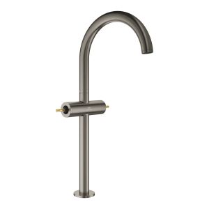 Смеситель для раковины GROHE Atrio Private Collection, на 1 отверстие, размер XL, без рукояток, темный графит матовый (21140AL0)