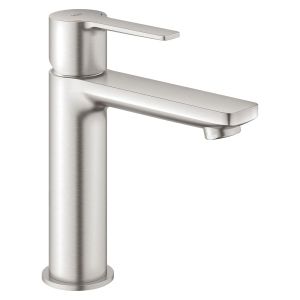 Смеситель для раковины GROHE Lineare New с донным клапаном, суперсталь (23106DC1)