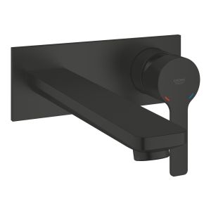 Смеситель для раковины GROHE Lineare с двумя отверстиями, размер L, матовый черный (234442431)