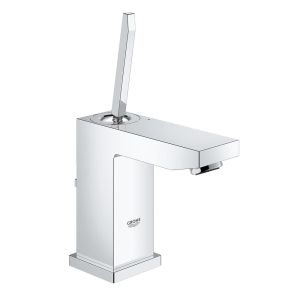 Смеситель для раковины GROHE Eurocube Joy с донным клапаном, низкий излив, хром (23654000)