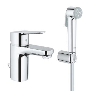Смеситель для раковины GROHE BauEdge с гигиеническим душем, хром (23757000)
