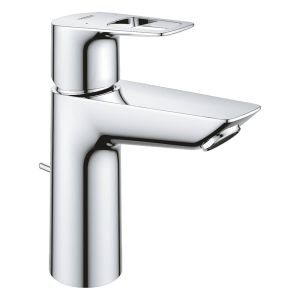 Смеситель для раковины GROHE BauLoop с ограничителем температуры и рычажным донным клапаном, размер M, хром (23762001)