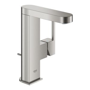 Смеситель для раковины GROHE Plus, со сливным гарнитуром, размер M, суперсталь (23871DC3)