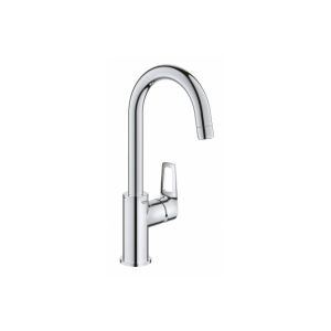 Смеситель для раковины GROHE BauLoop с ограничителем температуры и нажимным донным клапаном, размер L, хром (23891001)