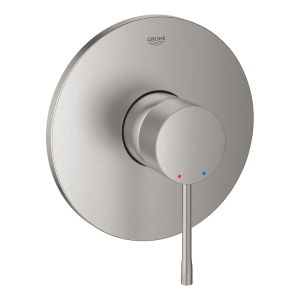 Смеситель однорычажный для душа GROHE Essence, круглая розетка, суперсталь (24057DC1)
