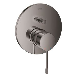 Смеситель однорычажный для ванны GROHE Essence, круглая розетка, темный графит глянец (24058A01)