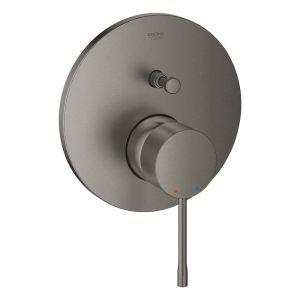 Смеситель однорычажный для ванны GROHE Essence, круглая розетка, темный графит матовый (24058AL1)