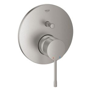 Смеситель однорычажный для ванны GROHE Essence, круглая розетка, суперсталь (24058DC1)