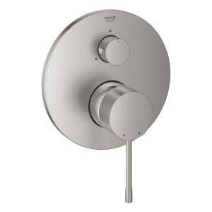 Внешняя панель смесителя для ванны GROHE Essence с переключателем на 3 положения, суперсталь (24092DC1)