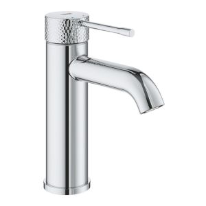 Смеситель однорычажный для раковины GROHE Essence, размер S, 1/2″, крафтовый декор, хром (24172PF1)
