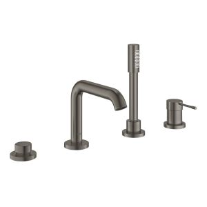 Смеситель однорычажный для ванны GROHE Essence, на 4 отверстия, темный графит матовый (25251AL1)