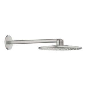 Верхний душ и душевой кронштейн GROHE Rainshower SmartActive 310, 2 режима струи, суперсталь (26475DC0)