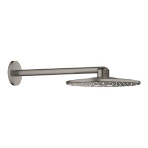 Верхний душ и душевой кронштейн GROHE Rainshower SmartActive 430 мм, сатиновый графит (26475MG0)